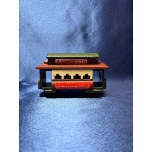 Vintage San Francisco Wooden Street Car Music Box